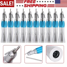 1/5/10Pcs Dental Surgical Straight Handpiece 1:1 + External Pipe Nose Cone