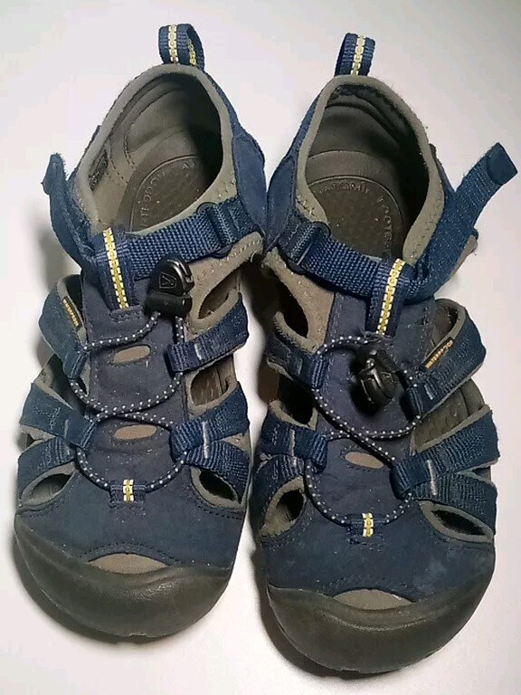 KEEN Scarpe sandali da trekking lavabili a punta chiusa blu giallo donna taglia 5