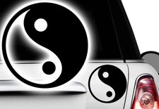 2x Aufkleber Yin Yang Daoismus Sticker China Tao Frieden gut böse 5x5cm