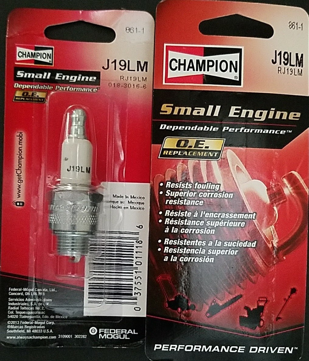Champion Spark Plug J19LM #861-1 Replaces RJ19LM B2 B2LM B4LM