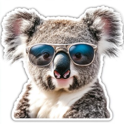 XXL 18X18 car sticker animals with glasses sticker weatherproof vinyl sticker