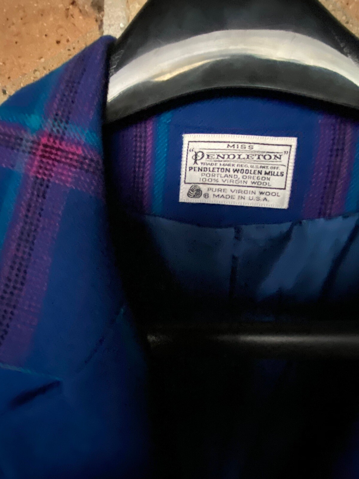 Pendleton Wool Blazer Small Jacket Blue Plaid - image 2