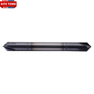 1/4'' 4 Flute 90 Degree Solid Carbide Chamfer Mill - Double End - AlTiN Coated