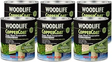 Wolman 1904A-6PK Woodlife Coppercoat Green Wood Preservative, Quart, 0.25 Gallon