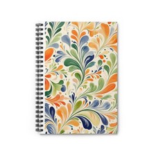 Whimsical Spiral Notebook - Ruled Line, Colorful Journal, Office Supplies,