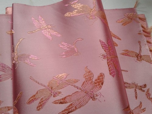 Vintage Satin/Faux Silk/Chinese Damask/Brocade Cloth Dragonfly. 3m. Sew/Crafts - Picture 21 of 21
