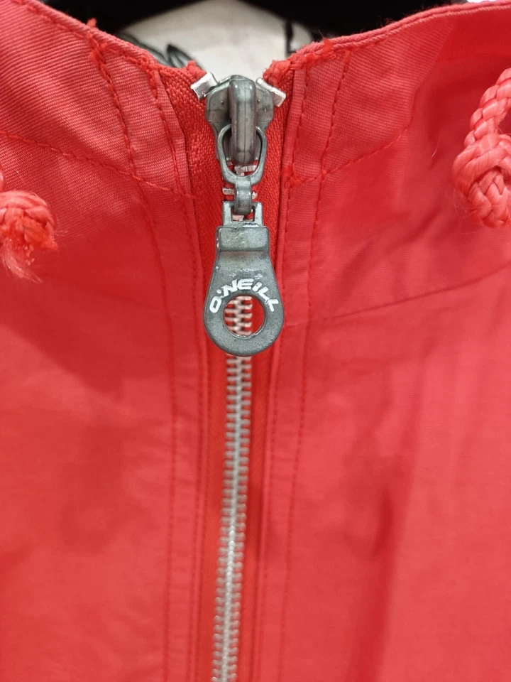 Vintage Unisex O'Neill Sportswear Windbreaker Coat Size XL Coral Pink Hooded  - Изображение 3 из 4