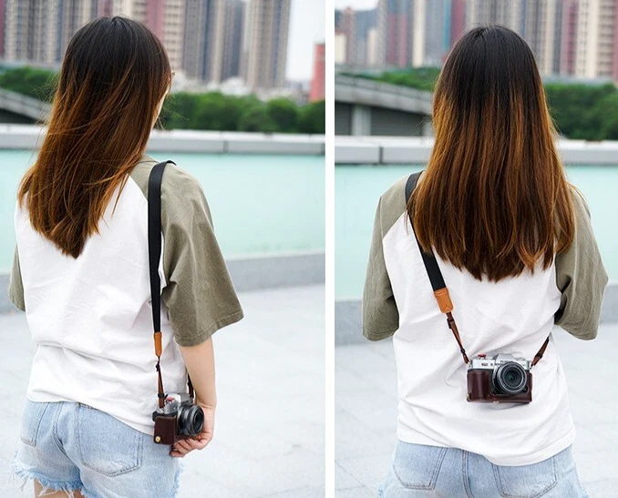 Correa de cuello ajustable de liberación rápida para cámara DSLR/SLR/cámaras sin espejo verde Foto 4 de 4