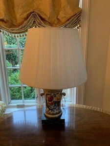 Arrowsmith Forge Floral Table Lamp with Emerald Base | eBay