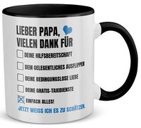 Papa Geschenk Zum Vatertag, Vater Tasse Geburtstag, Von Tochter Und Sohn, Weihna