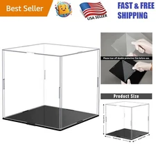 Acrylic Display Case 6x6x6 Inch Dustproof Showroom for Figurines Collectibles