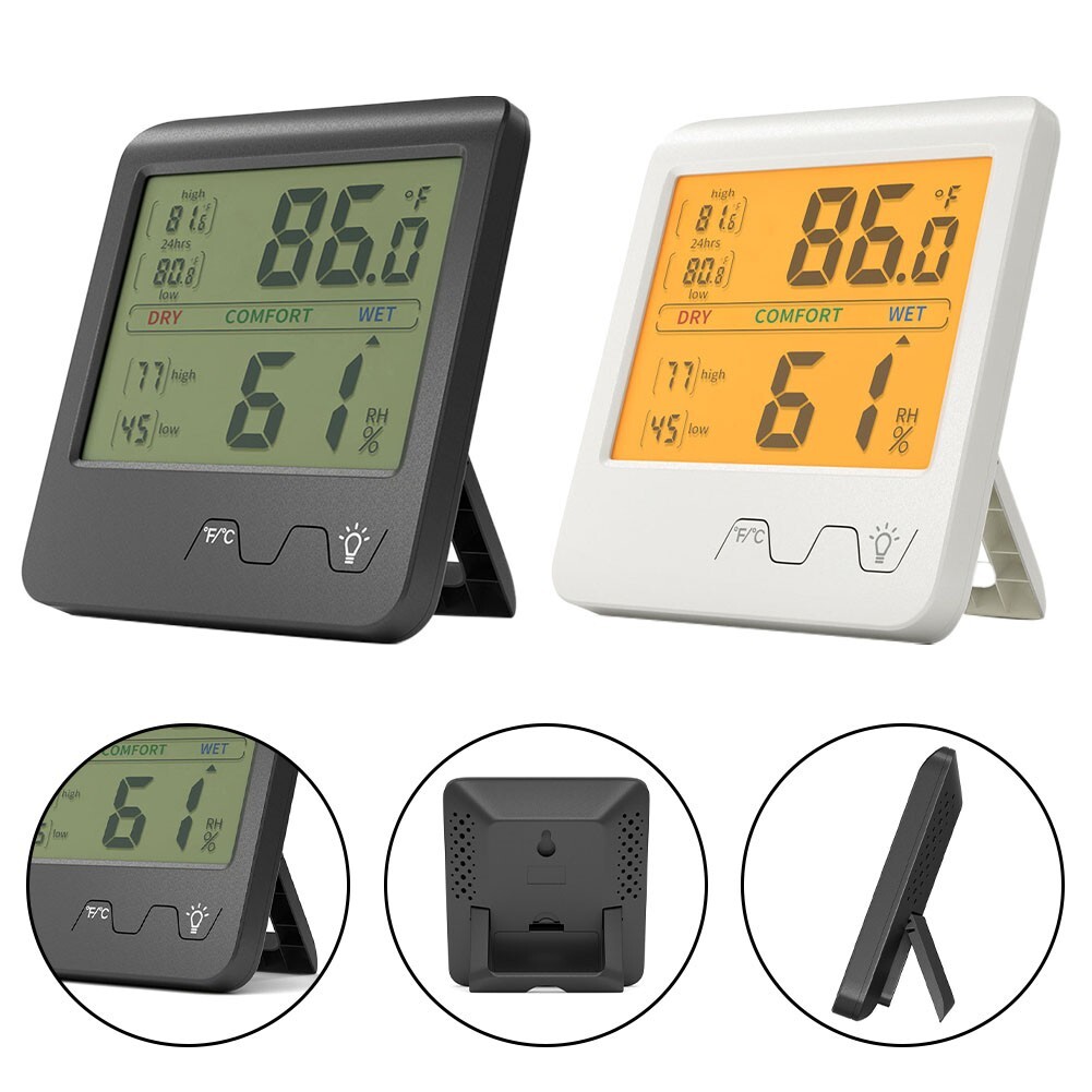 Digital Hygrometer Electronic Thermometer Fast Sensing Home Use For Basements