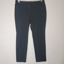 EUC Women's Sz 12 Liz Claiborne Emma Black Cotton Denim Lined Dress Pants
