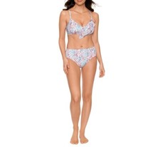 Time and Tru Women's Paradise Garden Mid Rise Bikini Bottom, Size M 8-10