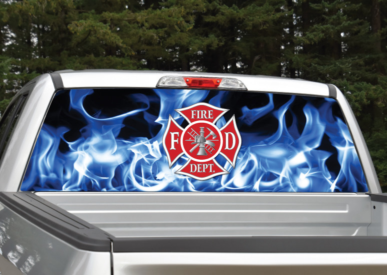 CustomDeal US Decal Volunteer Firefighter Decal Sticker - Vinyl Car/Truck Window Decal, Design T16, Made In USA Sticker Bomb Car & Truck Decals & Vinyl - Foto 11