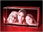 3D Glas Gravur Foto Bild Kristallglas Laser Personalisiert Dekoration Geschenk