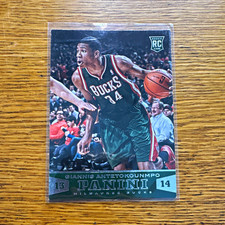 Panini 2013-14 Giannis Antetokounmpo Rookie Base Card #194 Milwaukee Bucks NBA. rookie card picture