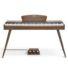 Donner DDP-80 88 Key Weighted Hammer Action II Digital Piano Stand Pedals Walnut