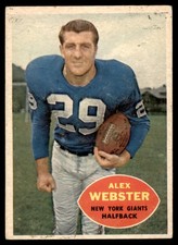 1960 Topps Football #75 Alex Webster New York Giants