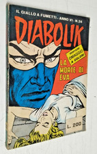DIABOLIK ANNO VI°-6° n° 24-LA MORTE DI EVA  - 1967 -ORIGINALE - BUONO  DI RESO