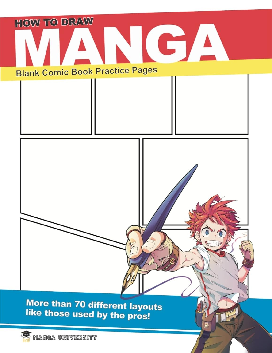 How to Draw Manga: Blank Comic Book Practice Pages (Manga University Presents .