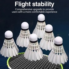 Shuttlecocks,Badmintons,White Goose Feather Flying Stability Durable badminton