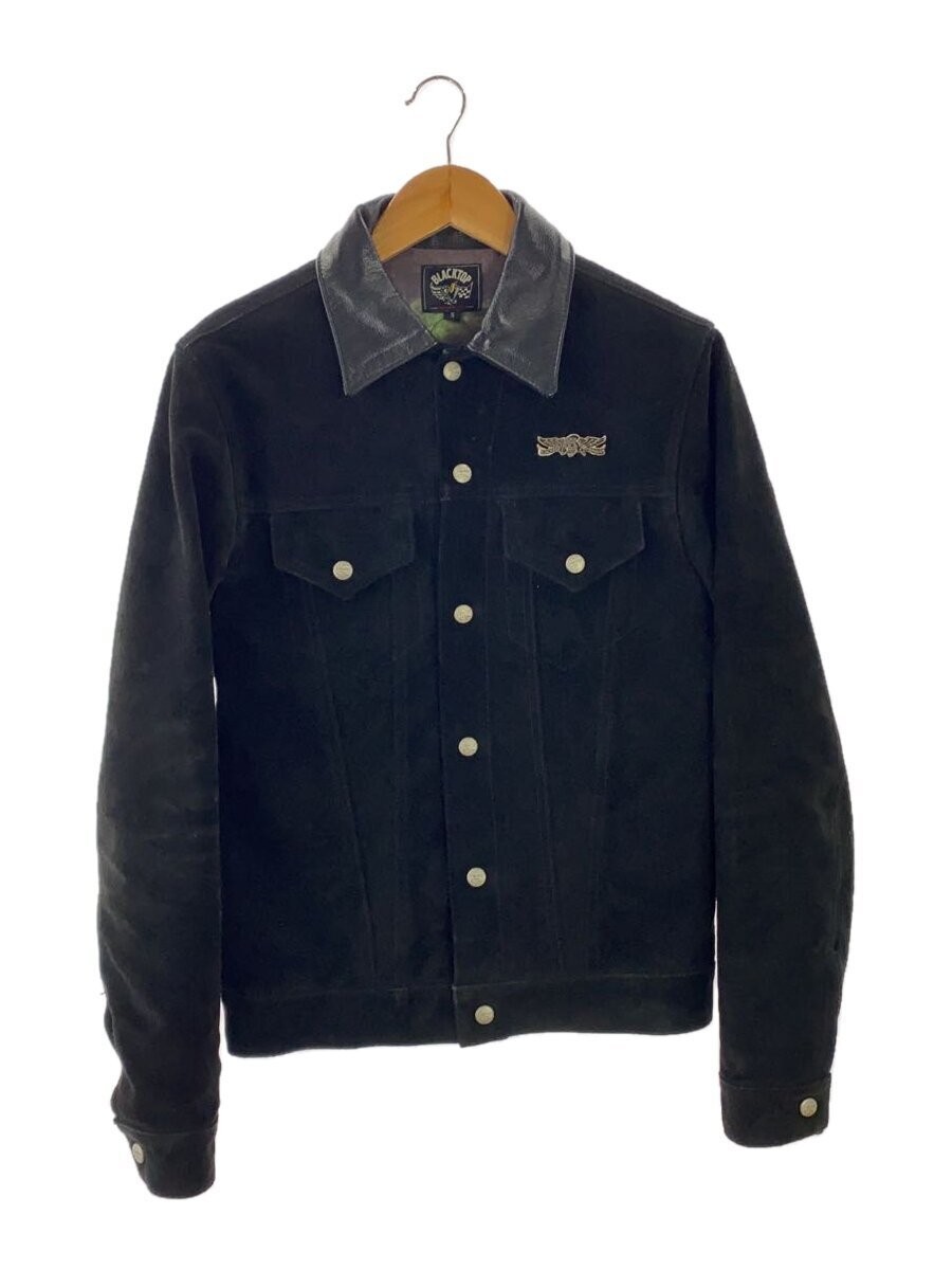 Blacktop Motorcycle Leather Jacket Blouson Style S Black 1306