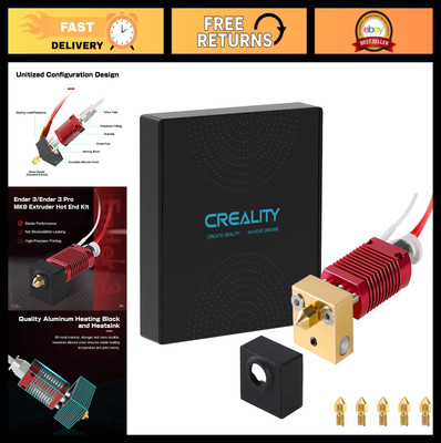 3D Printer Hotend Kit with 5x 0.4mm Nozzles for Ender 3, V2 & Pro - Upgrade Part