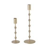 Boltze Kerzenleuchter Kimberly, 2Er Set Im Modernen Design Aus Metall In Gold