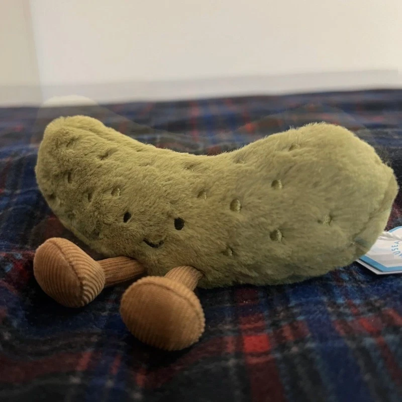 Jellycat Amusable Green Sour Pickle Plush Toy Cute Collectible Soft Stuffed Doll - Image 4 of 4