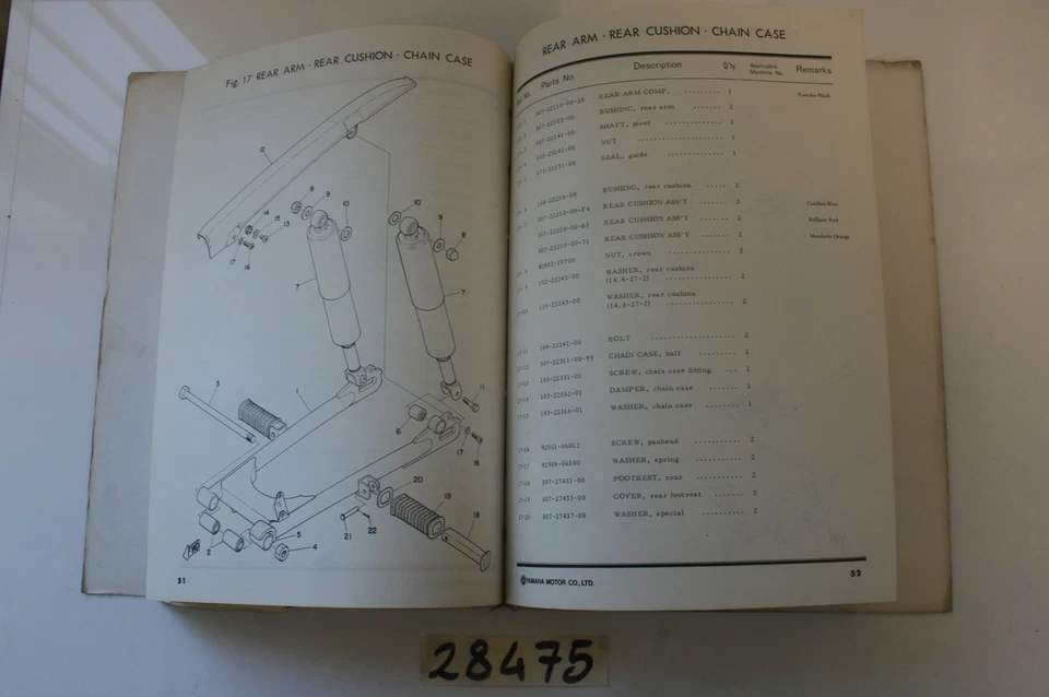 Catálogo de piezas Yamaha RD 125 Foto 2 de 3