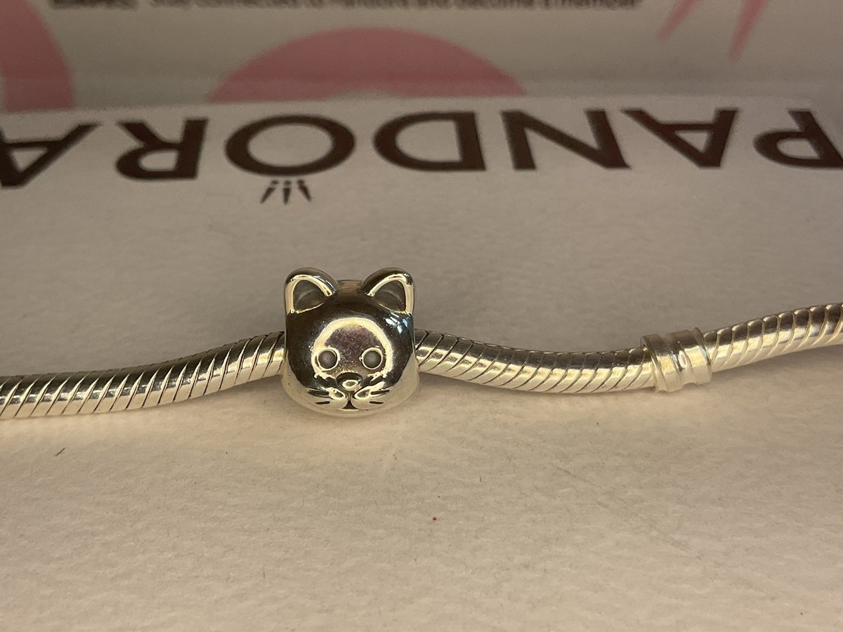 Pandora Cat Head Charm Retired 
