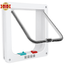 Thin Cat Door for Windows, Pet Doors and Sliding Door, Safety Pet Door with 4 Wa