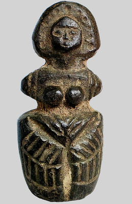 2000 BC Ancient Neolithic Era Carved Stone Statue Goddess Idol Figure Worshiper