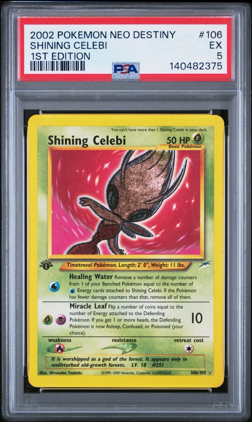 Shining Celebi 2002 Neo Destiny #106/105 1st Edition Holo Price