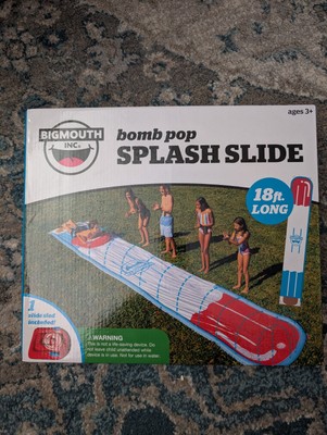 BigMouth Slip and Slide with Built-in Sprinklers, 18ft  Water Fun,with sled