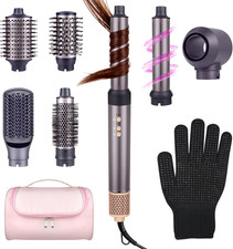 7 in 1 Hot Air Styler, Blow Dryer Brush with round Left/Right Auto Wrap Curler,R