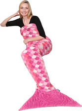 Coperta Coda Da Sirena, Soffice Plaid in Pile per Divano O Letto, Sacco a Pelo p