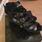 Dolce Vita Women's Black Leather Open Toe Strappy Ankle Strap Buckle US 8.5 M — photo 3