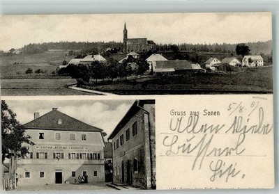 13592459 - 8391 Sonnen Kirche Maria Himmelfahrt Gasthaus Andorfer  Passau LKR