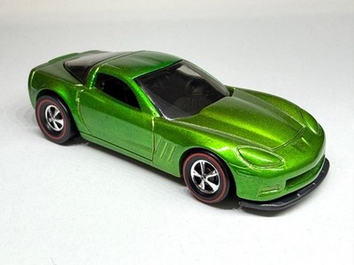   Hot Wheels CUSTOM MADE Candy Apple Green   REDLINE Corvette C7 Z06 Diecast