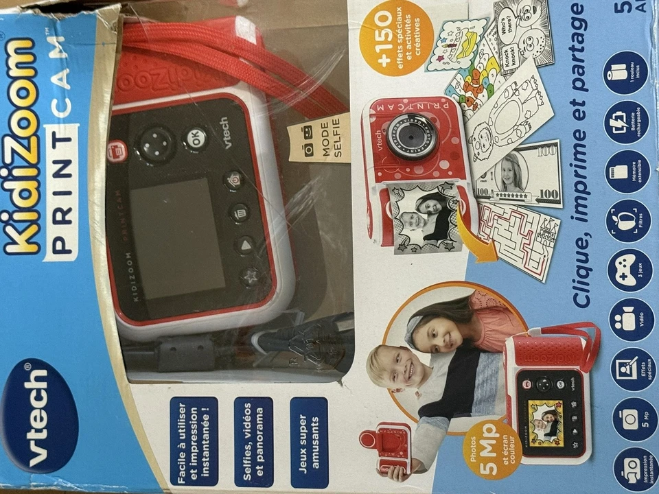 VTech KidiZoom Kinderkamera mit Drucken Kamera Print Cam Rot - Bild 2 von 4