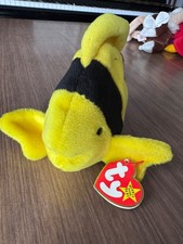 Ty Beanie Baby - BUBBLES the Fish (6 Inch) NEW MWMTs Stuffed Toy Retired