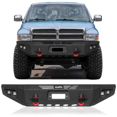 Front Bumper RAM 2500 3500 1994-2002 1500 Winch Plate LED Spotlights D-Rings