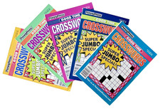 Lot of 5 Penny Press Dell Good Time Super Jumbo Crossword Puzzle Books