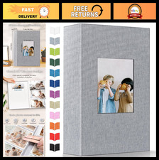 300 Pocket 4x6 Photo Album, Linen Cover Memory Book, Vertical Slip-in Picture Al