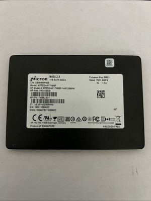 Micron M600 1TB SATA SSD MTFDDAK1T0MBF 2.5'' SFF 6Gb/s MLC NAND Flash 1 year Used