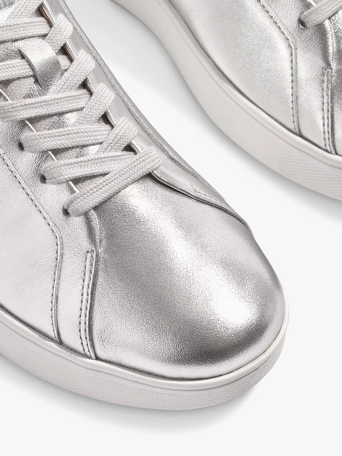 FitFlop Rally Sneakers Silver Leather Women's Trainers UK 6 EU 39 US 8 RRP £100 image 7