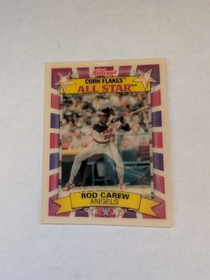 1992 Sportflics Kelloggs Corn Flakes #4 Rod Carew HOF California Angels ExNm