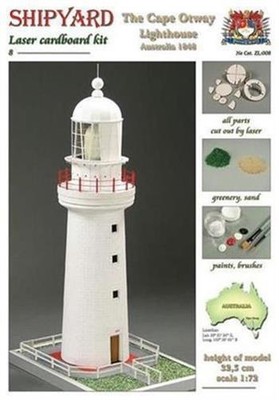Krick SHIPYARD Leuchtturm Cape Otway Laser Kartonbausatz / 24658
